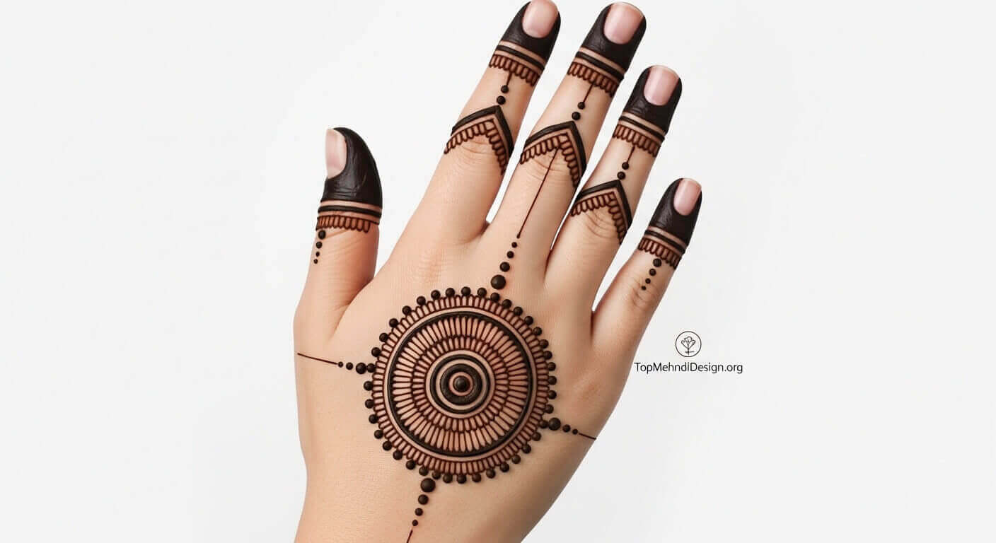 Gol tikki mehndi design for Eid ul Adha 2026