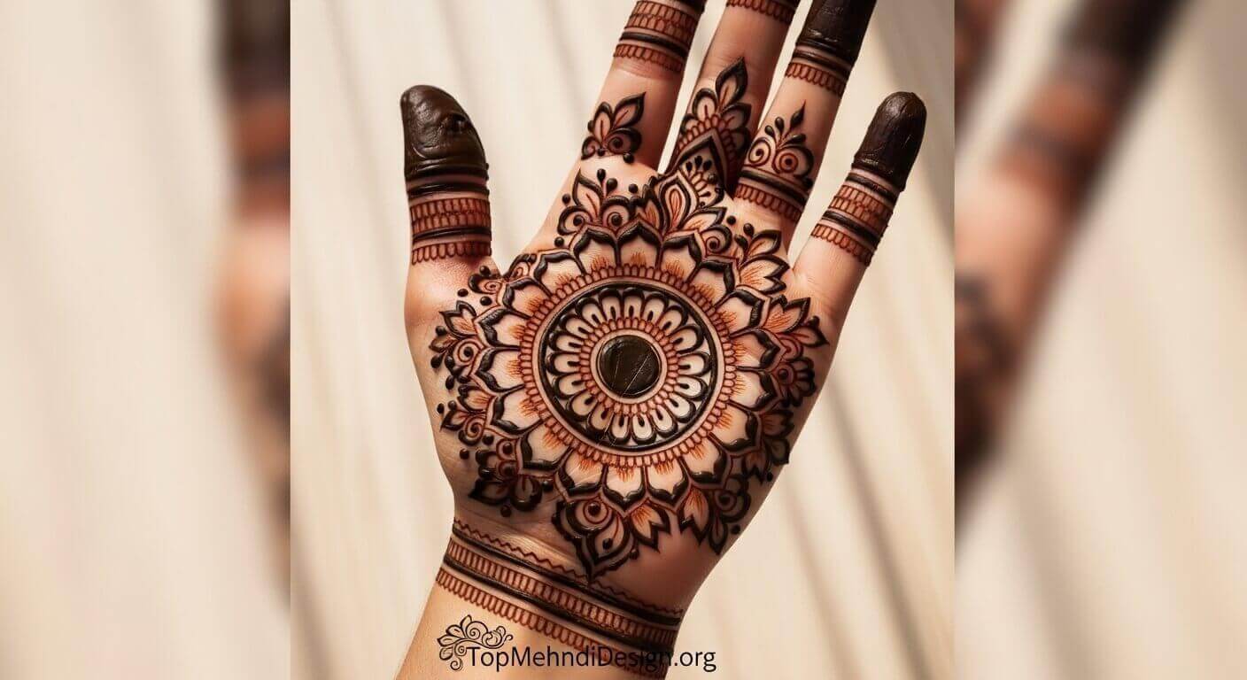 Gol tikki mehndi design for Eid ul Adha 2026