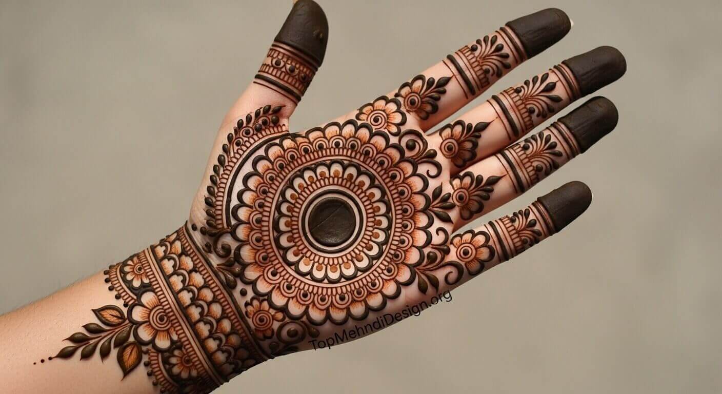 Gol tikki mehndi design for Eid ul Adha 2026