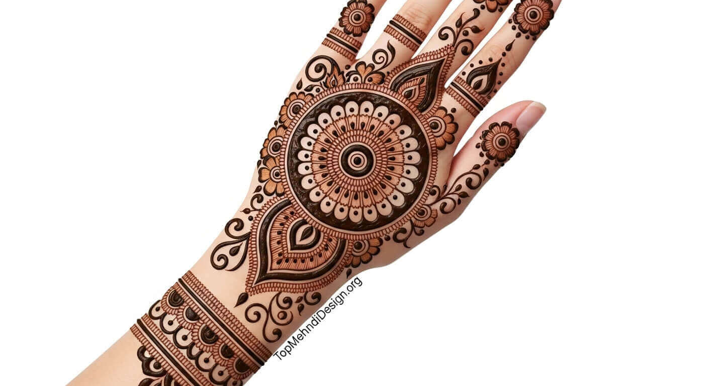 Gol tikki mehndi design for Eid ul Adha 2026