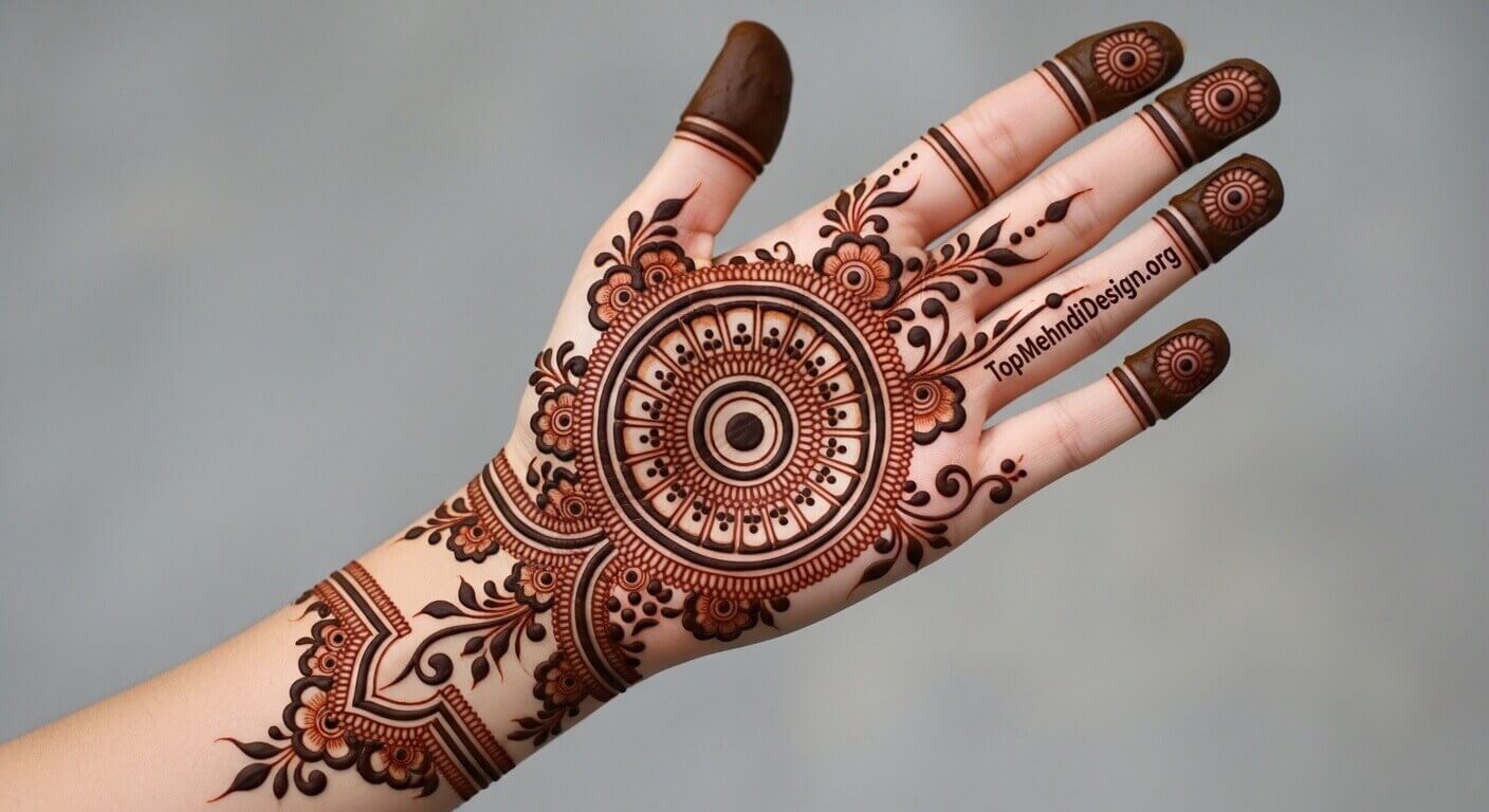 Gol tikki mehndi design for Eid ul Adha 2026