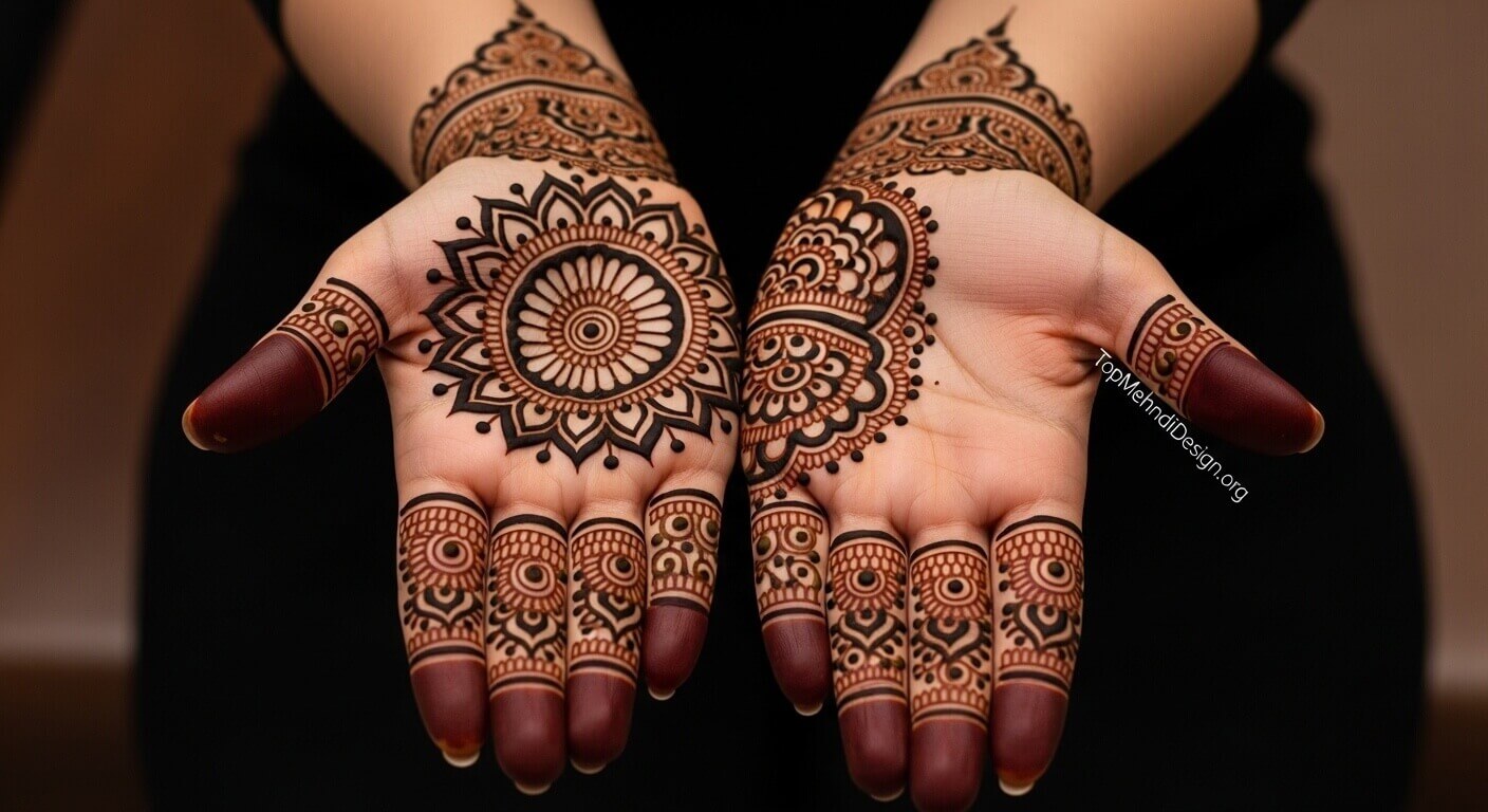 Gol tikki mehndi design for Eid ul Adha 2026