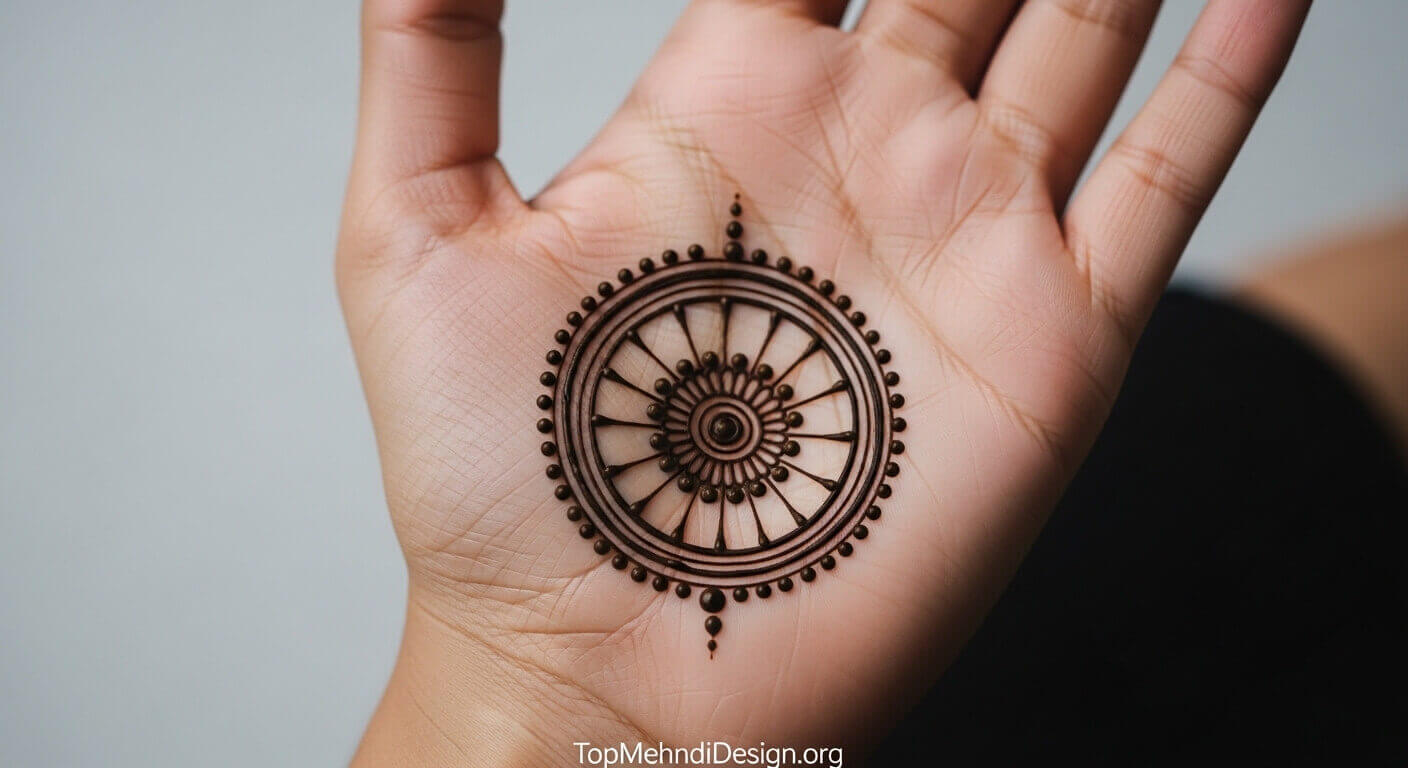Gol tikki mehndi design for Eid ul Adha 2026