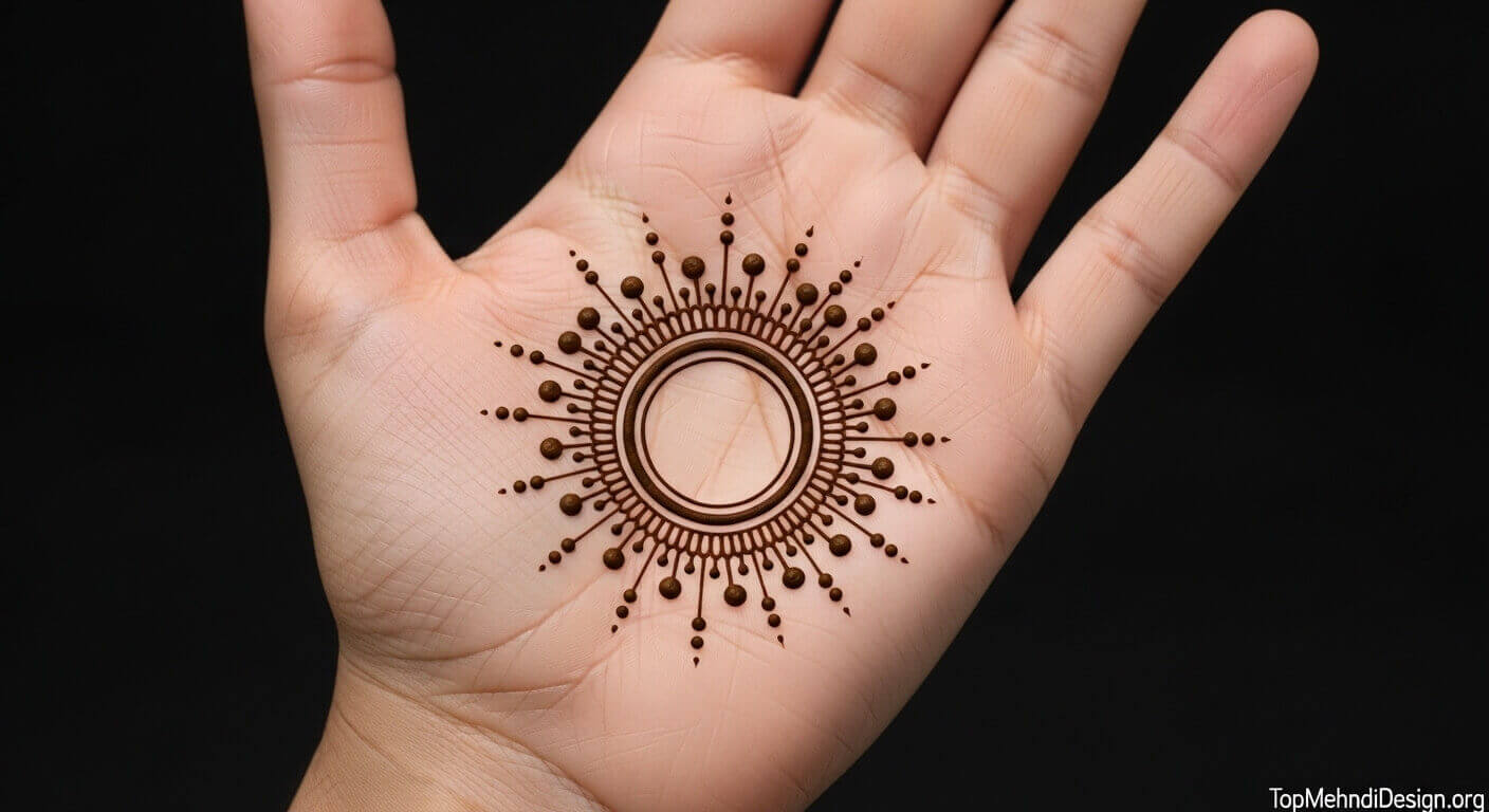 Gol tikki mehndi design for Eid ul Adha 2026