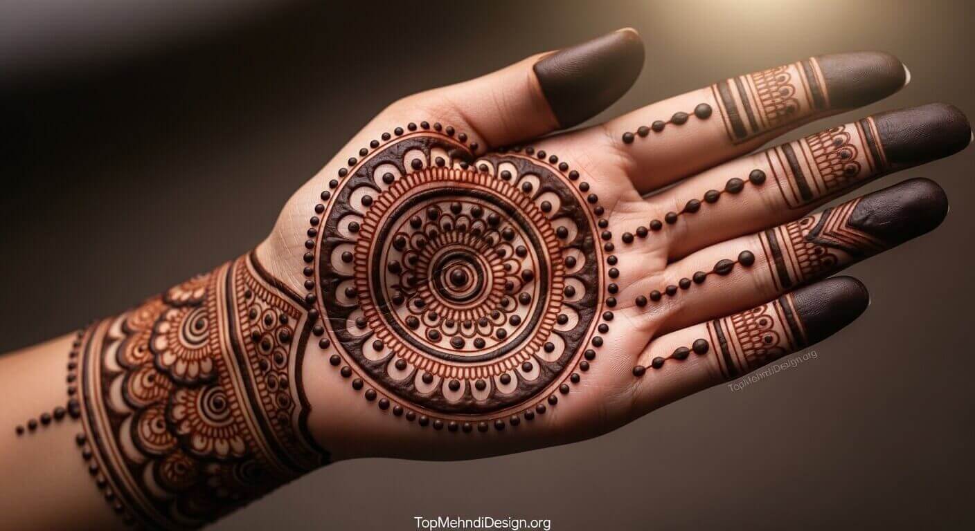 Gol tikki mehndi design for Eid ul Adha 2026