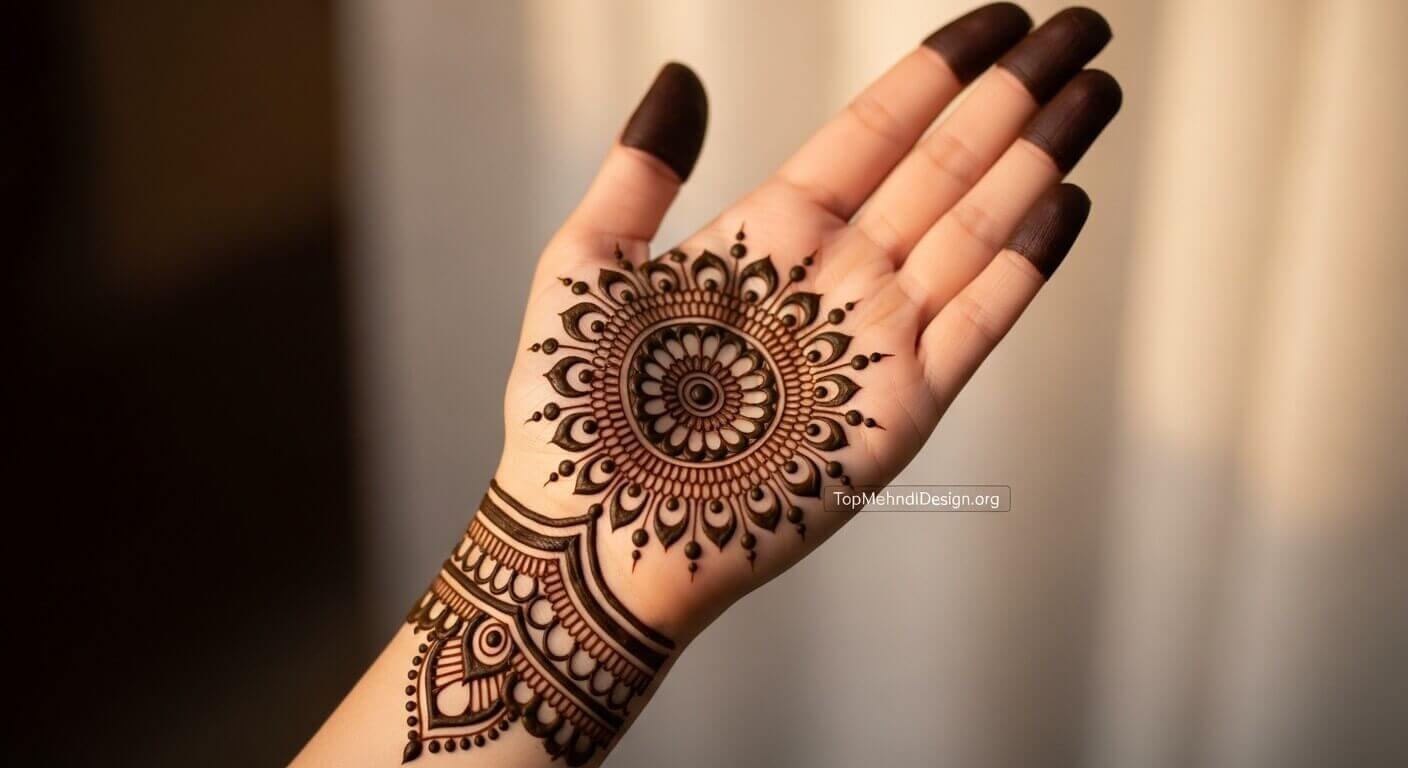Gol tikki mehndi design for Eid ul Adha 2026