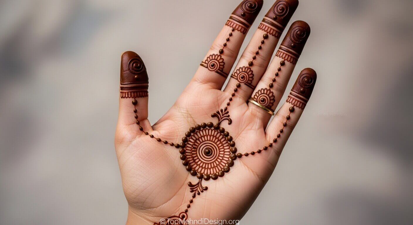 Gol tikki mehndi design for Eid ul Adha 2026
