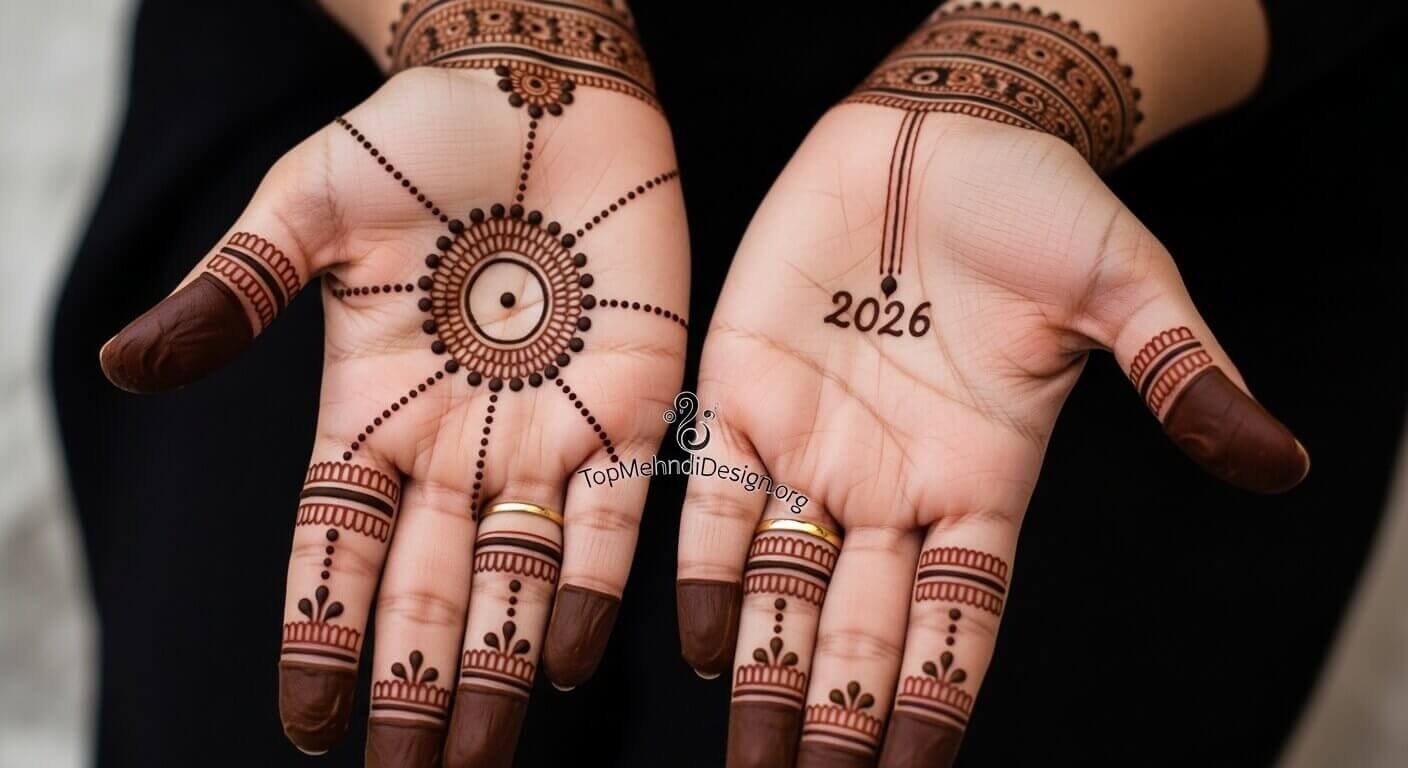 Gol tikki mehndi design for Eid ul Adha 2026