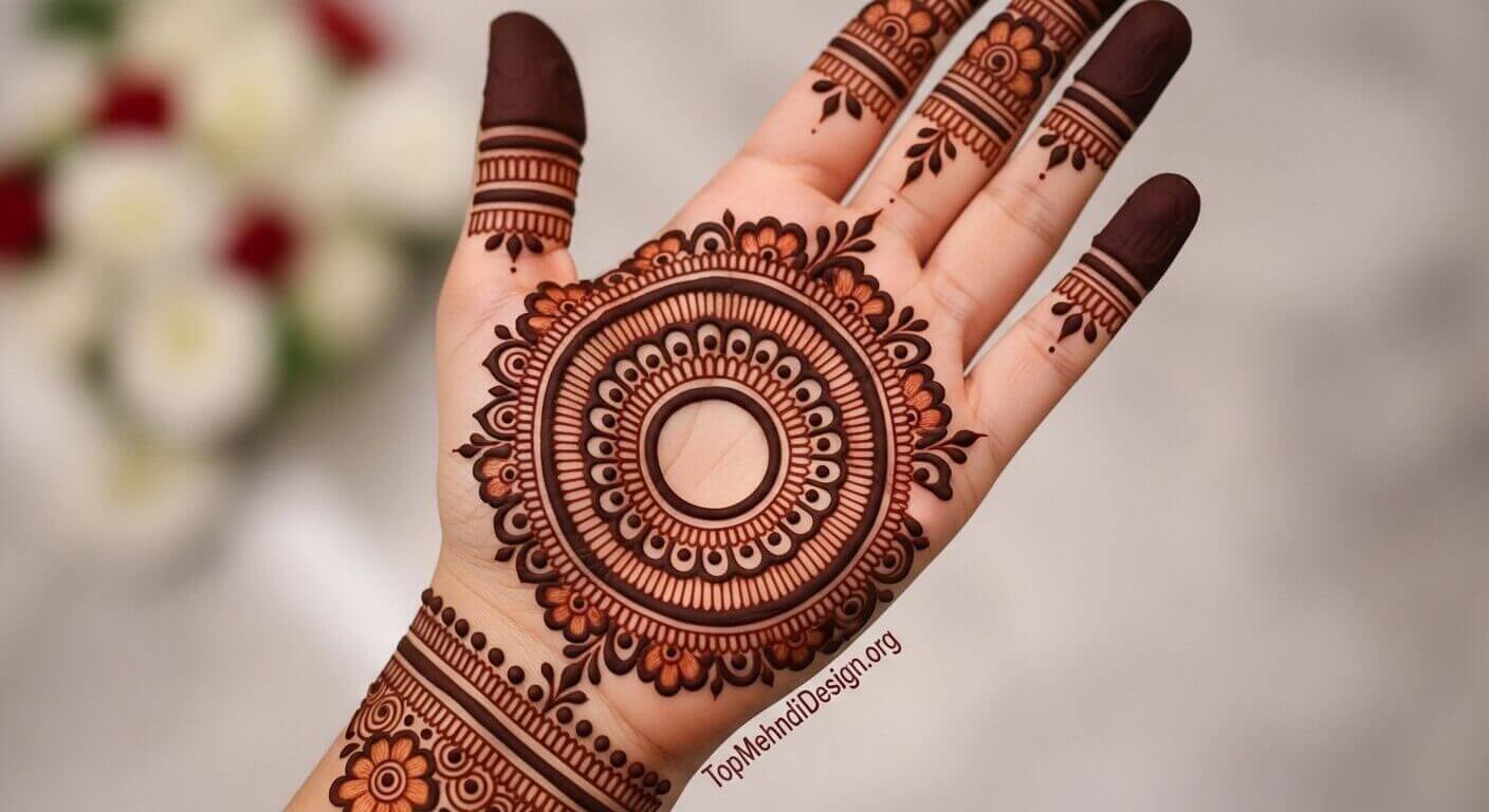 Gol tikki mehndi design for Eid ul Adha 2026