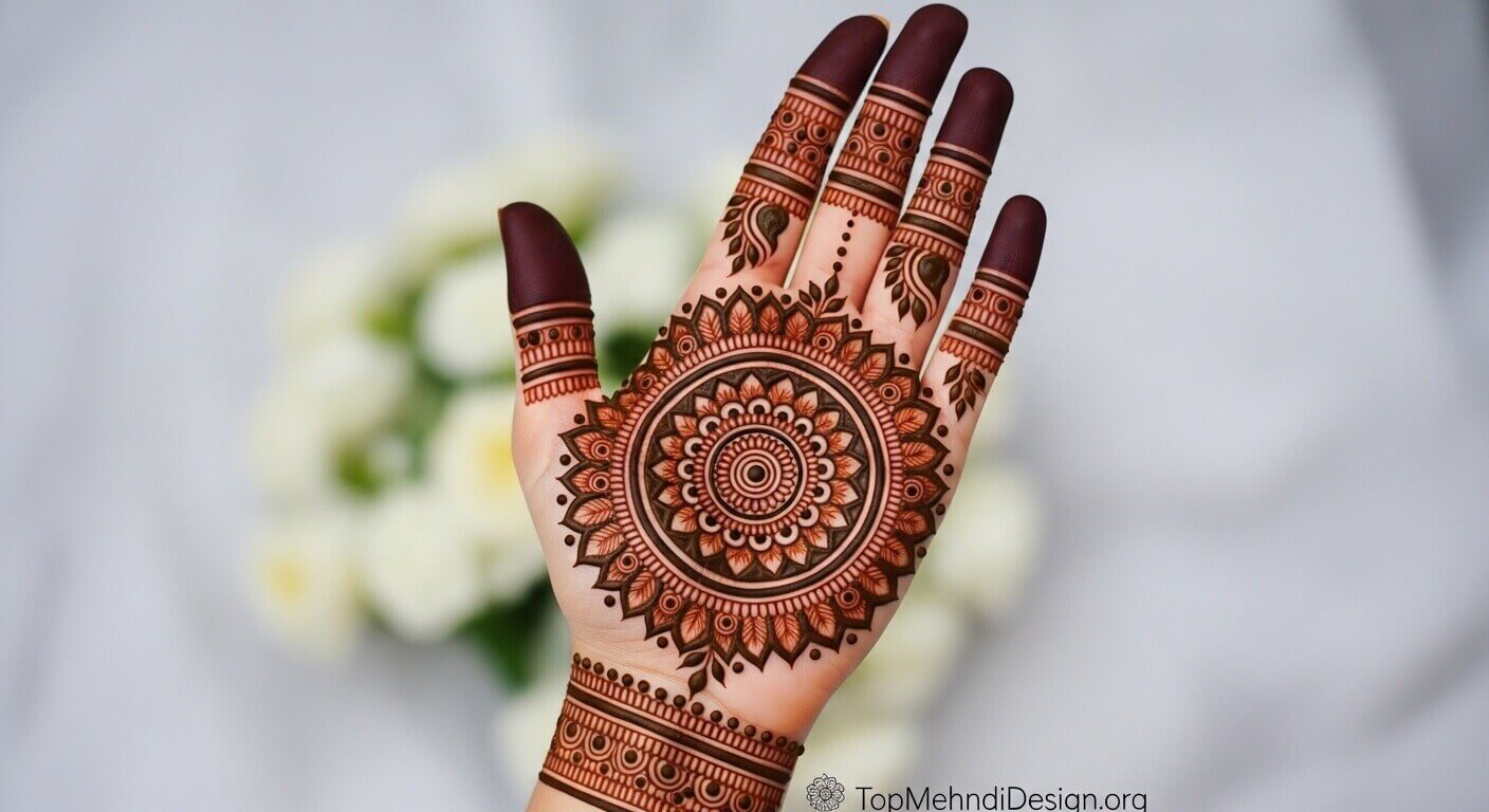 Gol tikki mehndi design for Eid ul Adha 2026