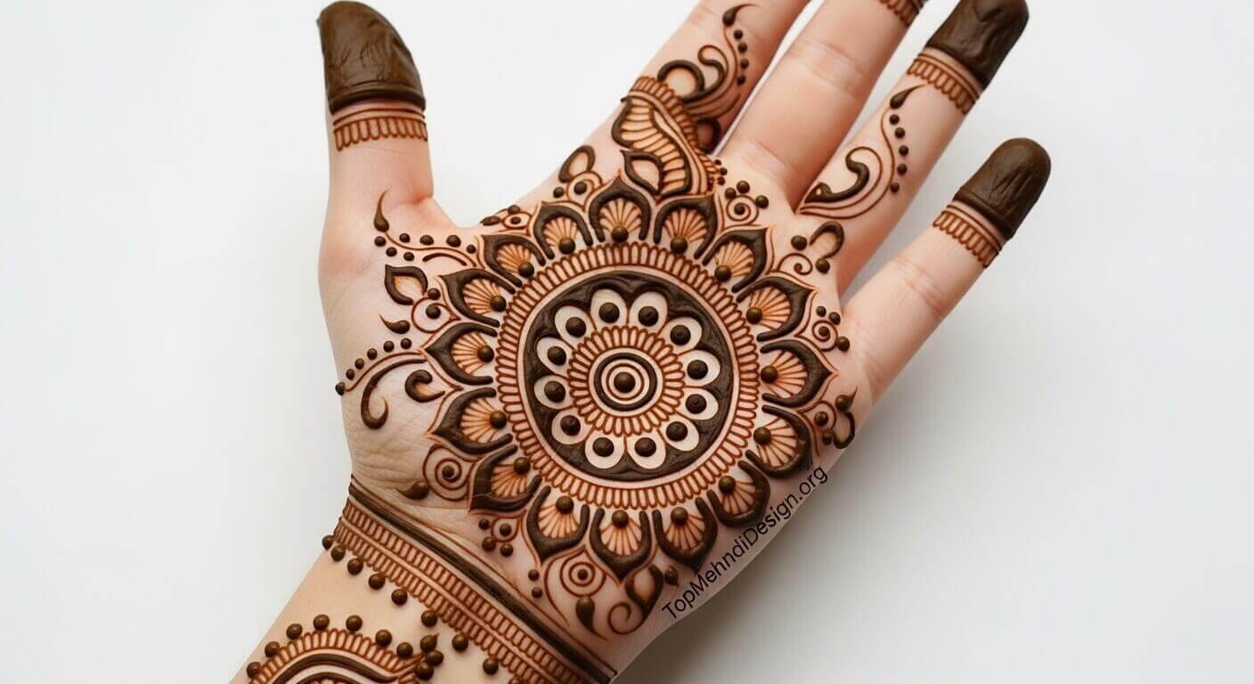 Gol tikki mehndi design for Eid ul Adha 2026