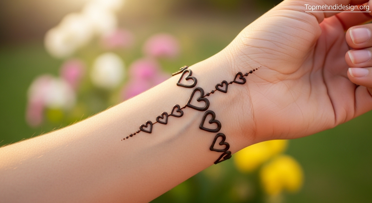 Heart Mehndi Design Simple 2026
