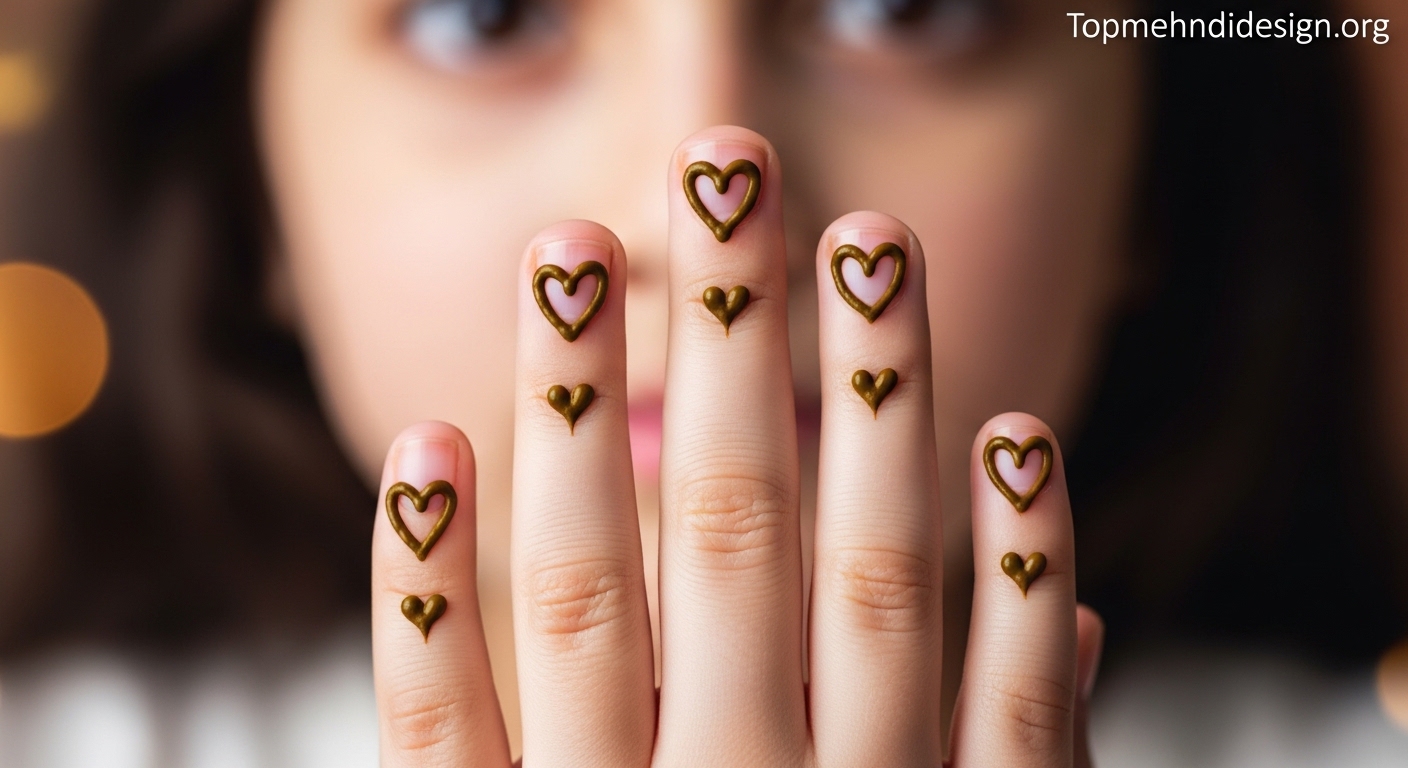Heart Mehndi Design Simple 2026