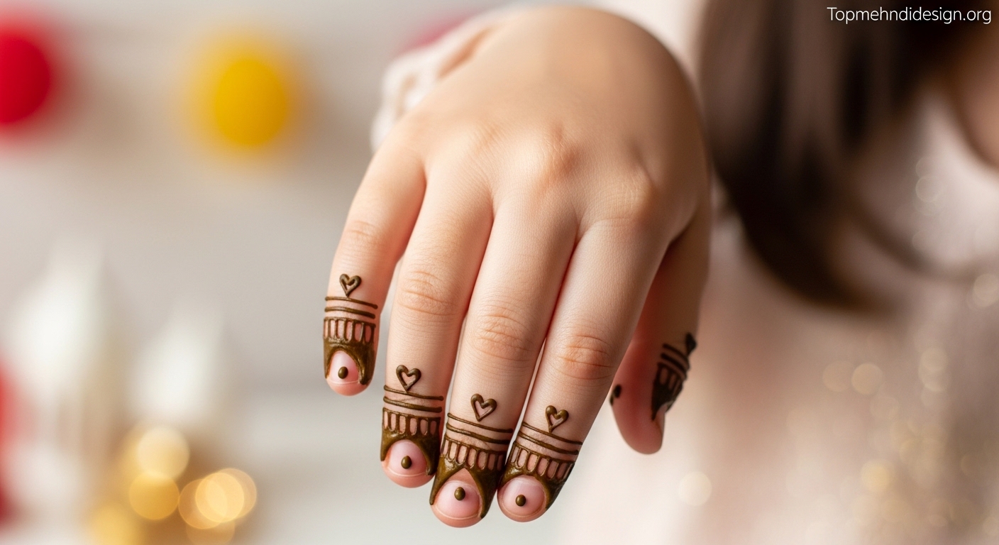 Heart Mehndi Design Simple 2026