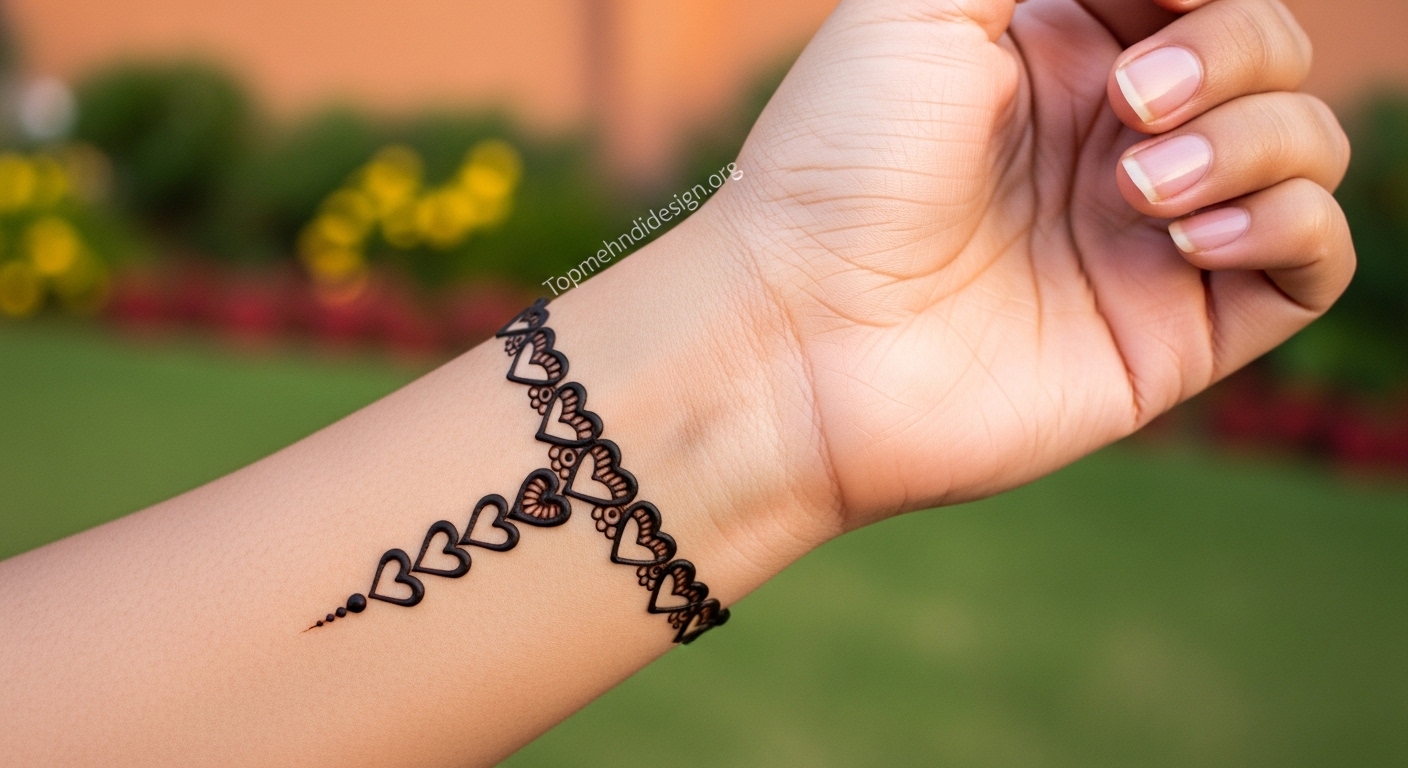 Heart Mehndi Design Simple 2026