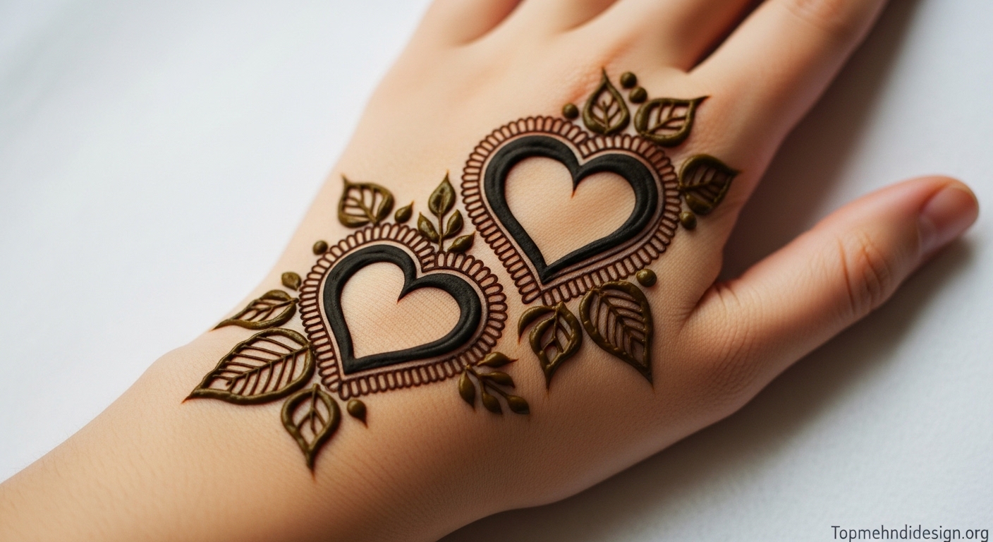 Heart Mehndi Design Simple 2026