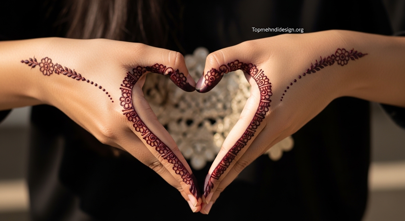 Heart Mehndi Design Simple 2026