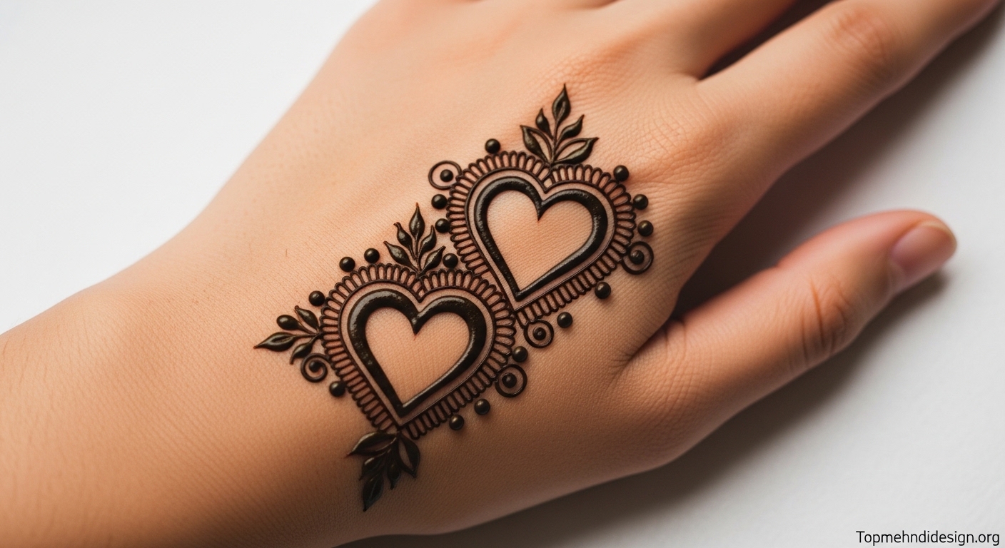 Heart Mehndi Design Simple 2026