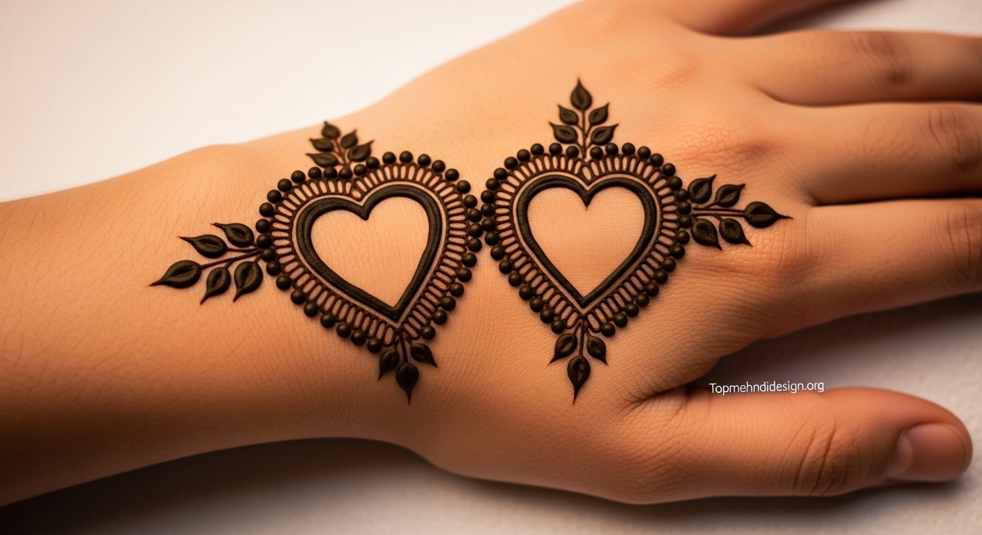 Heart Mehndi Design Simple 2026