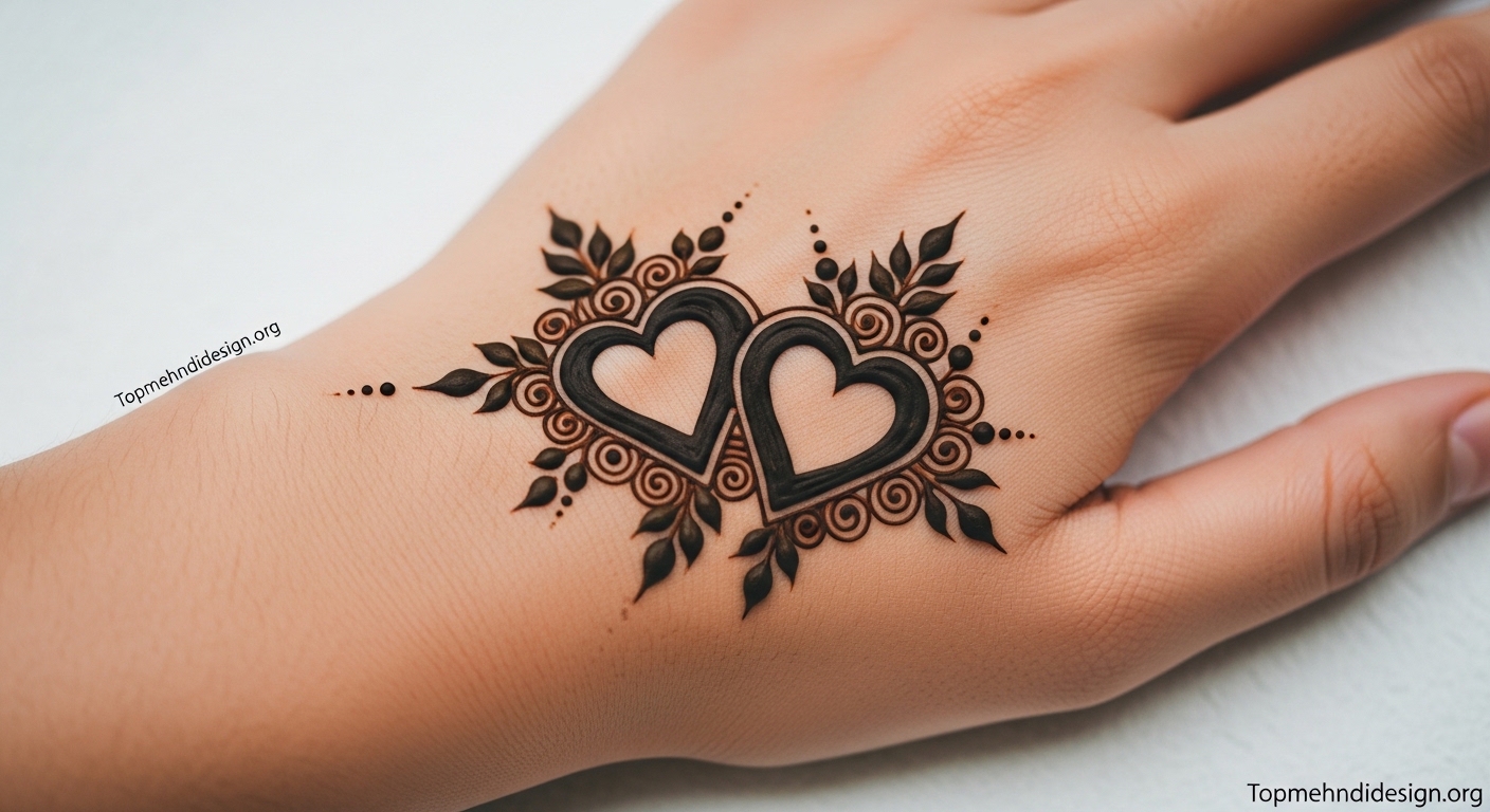 Heart Mehndi Design Simple 2026