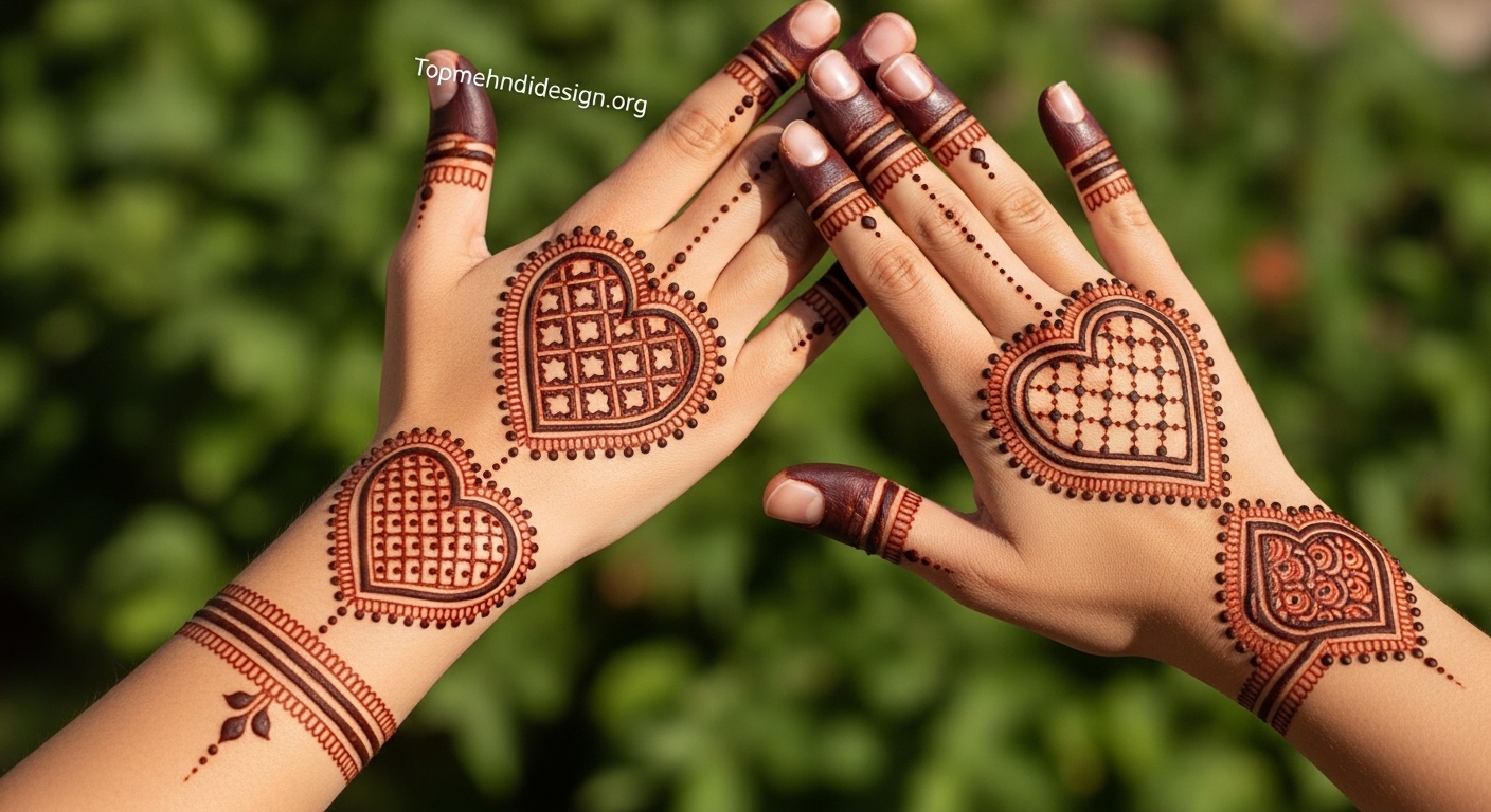 Heart Mehndi Design Simple 2026