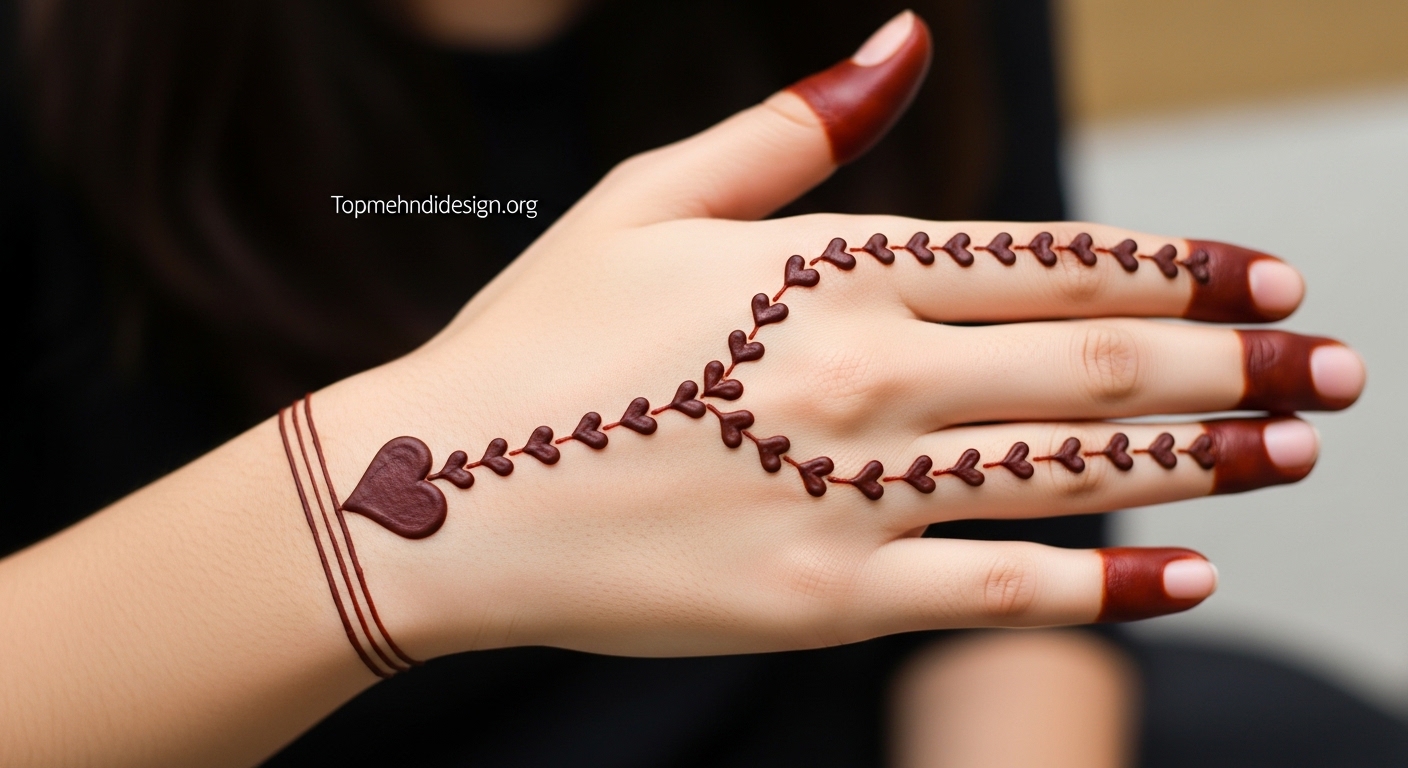 Heart Mehndi Design Simple 2026