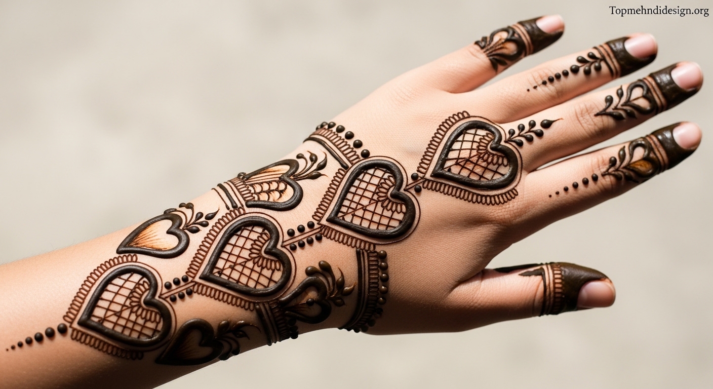 Heart Mehndi Design Simple 2026