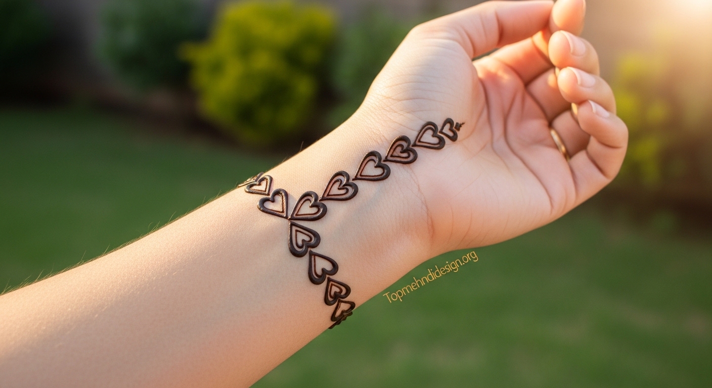 Heart Mehndi Design Simple 2026