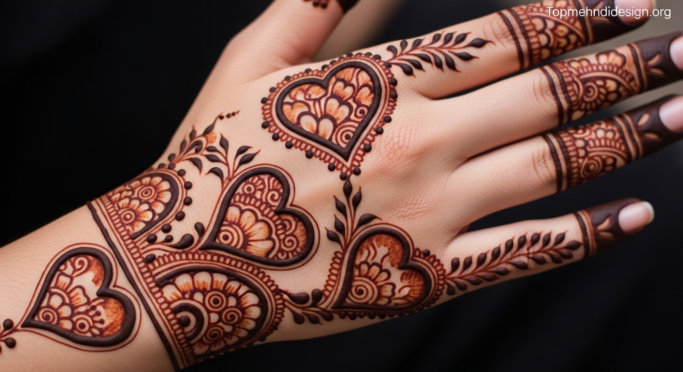 Heart Mehndi Design Simple 2026