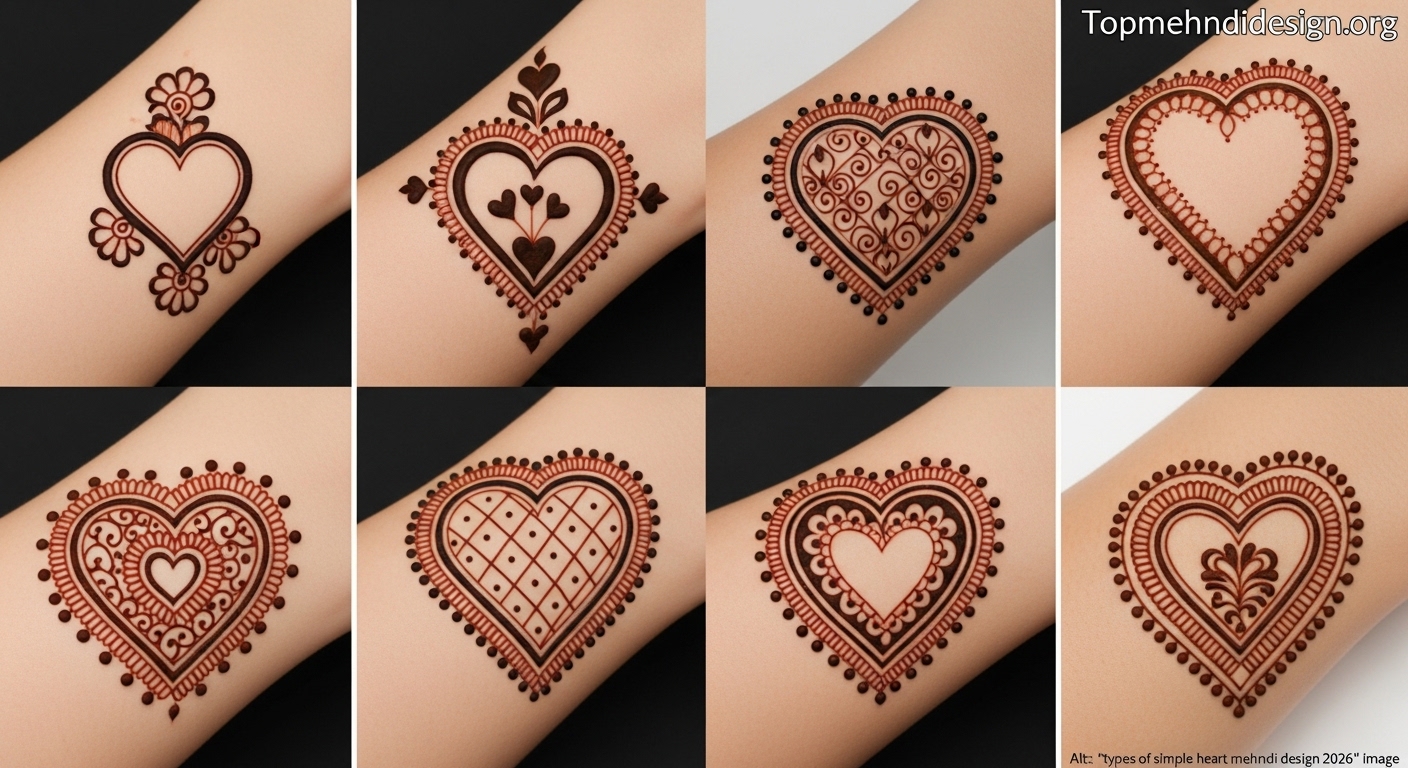 Heart Mehndi Design Simple 2026
