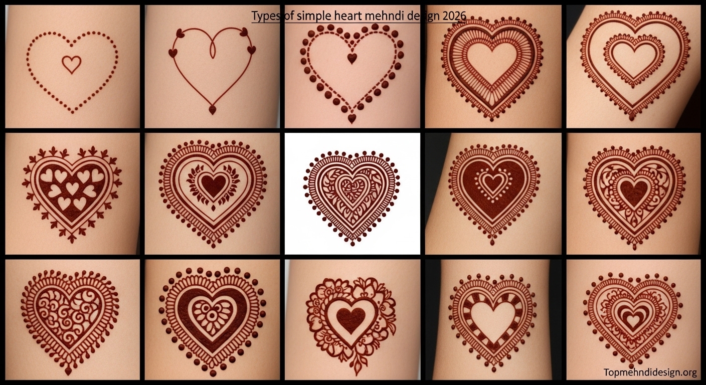 Heart Mehndi Design Simple 2026