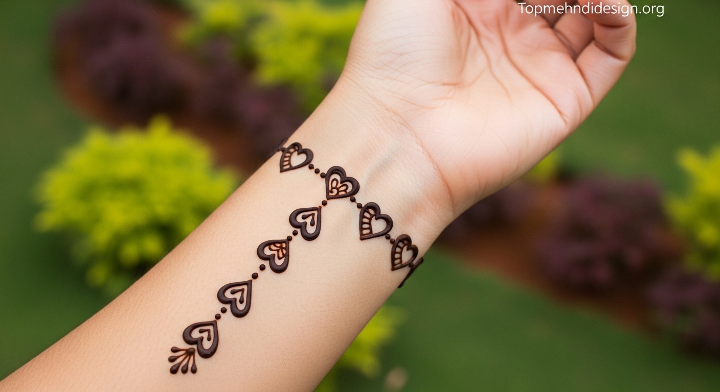 Heart Mehndi Design Simple 2026