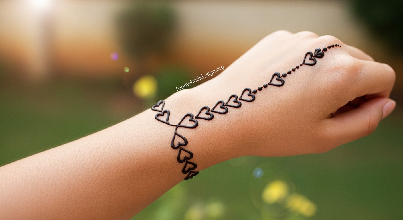 Heart Mehndi Design Simple 2026