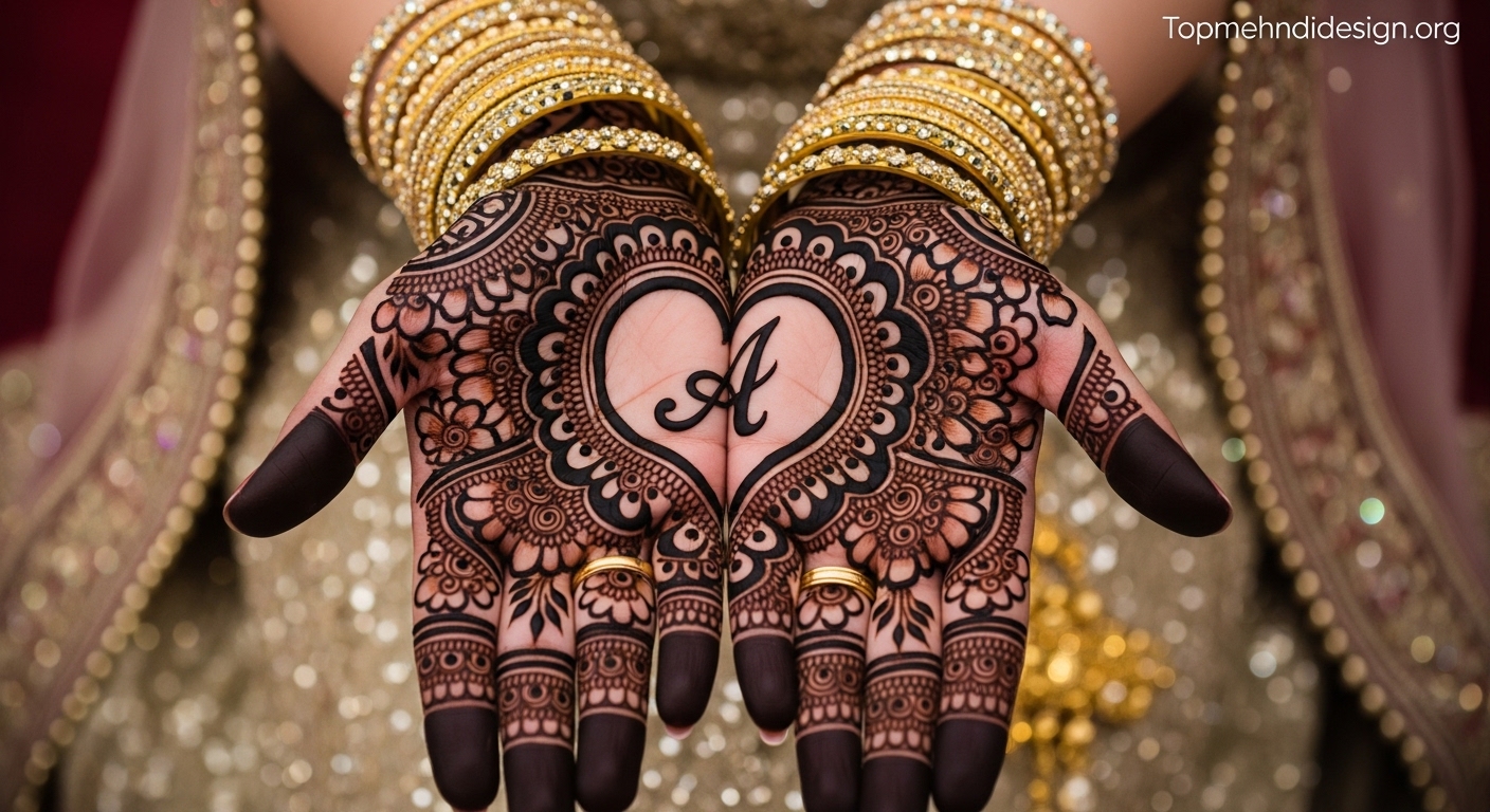 Heart Mehndi Design Simple 2026