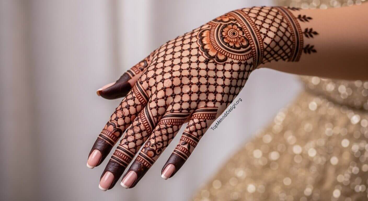 Karwa Chauth mehndi design back hand 2026