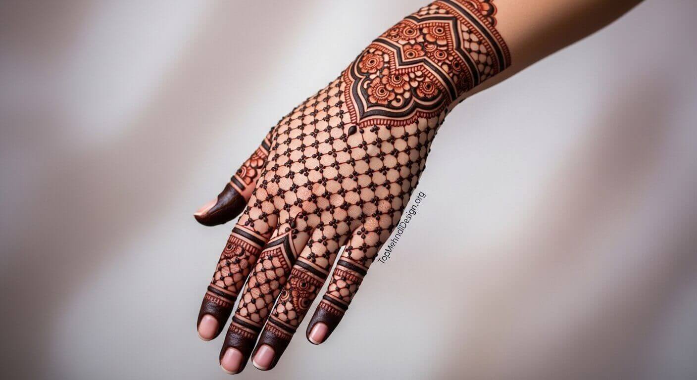 Karwa Chauth mehndi design back hand 2026