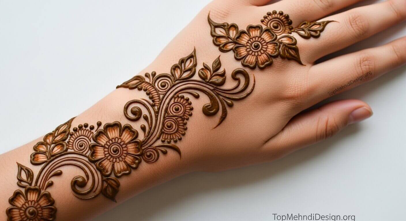 Karwa Chauth mehndi design back hand 2026