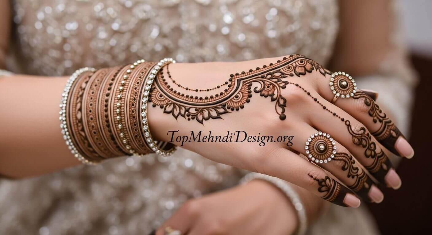 Karwa Chauth mehndi design back hand 2026