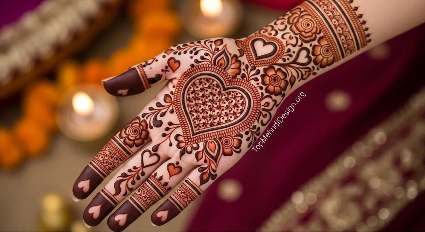 Karwa Chauth mehndi design back hand 2026
