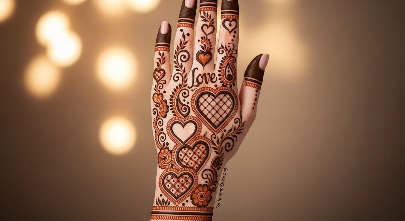 Karwa Chauth mehndi design back hand 2026