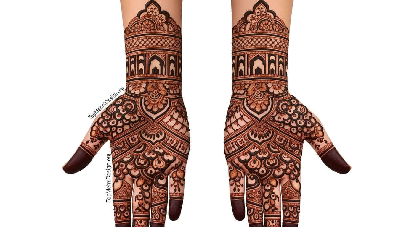Karwa Chauth mehndi design back hand 2026