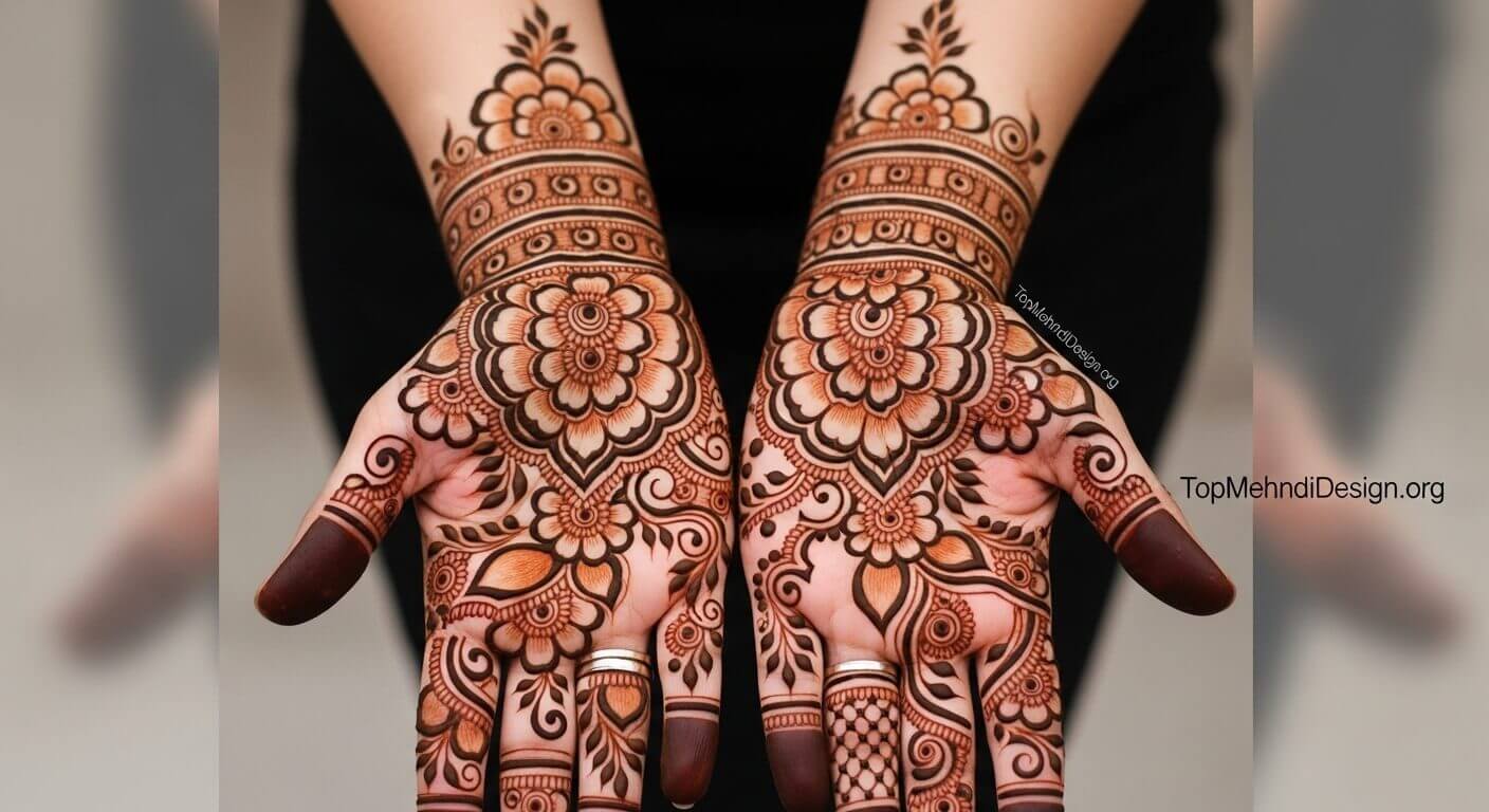 Beautiful Karwa Chauth Mehndi Design 2026