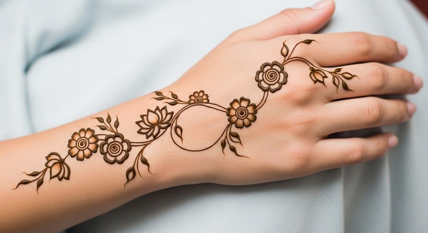 Simple Karwa Chauth Mehndi Design 2026