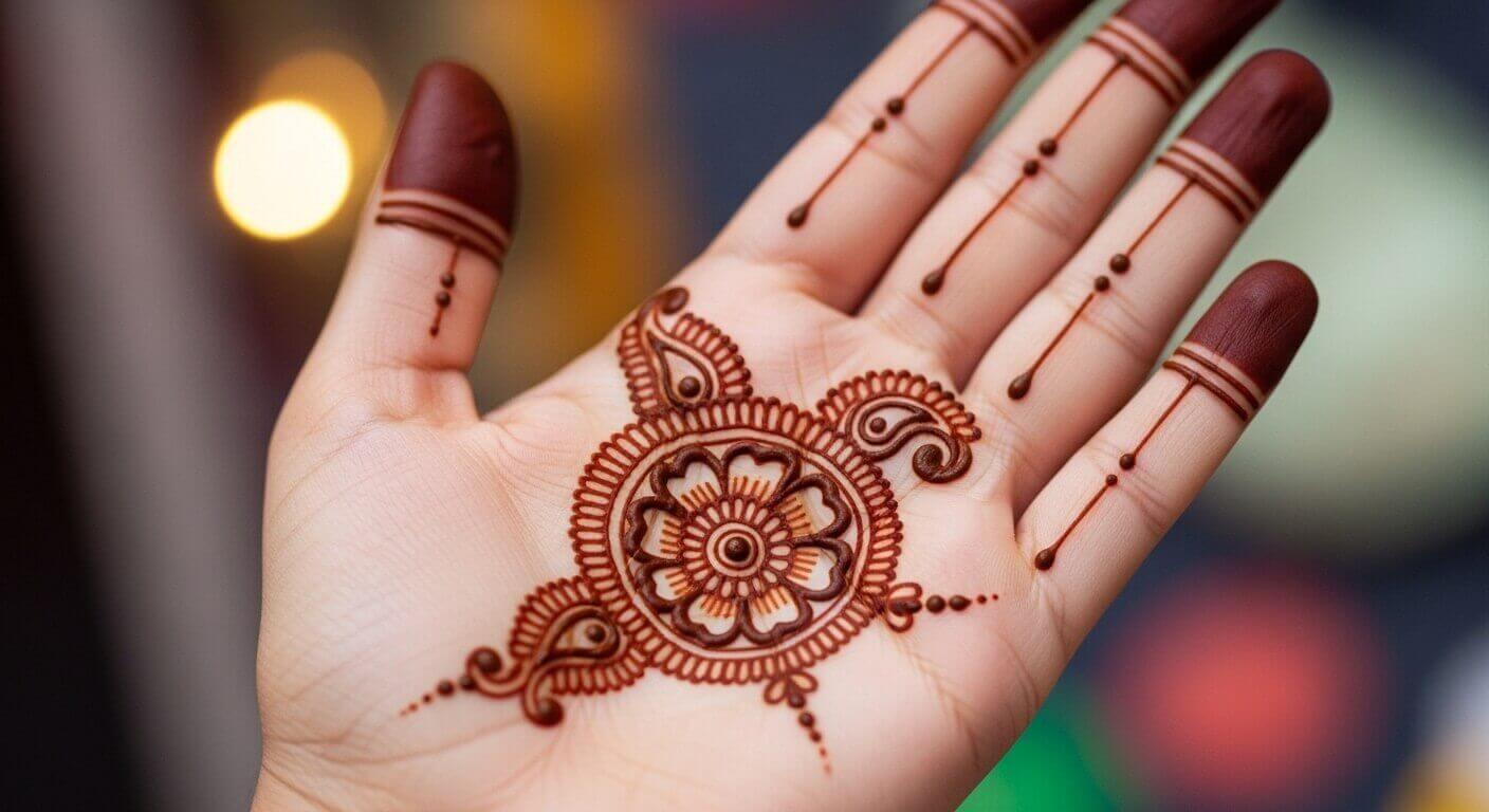 Simple Karwa Chauth Mehndi Design 2026
