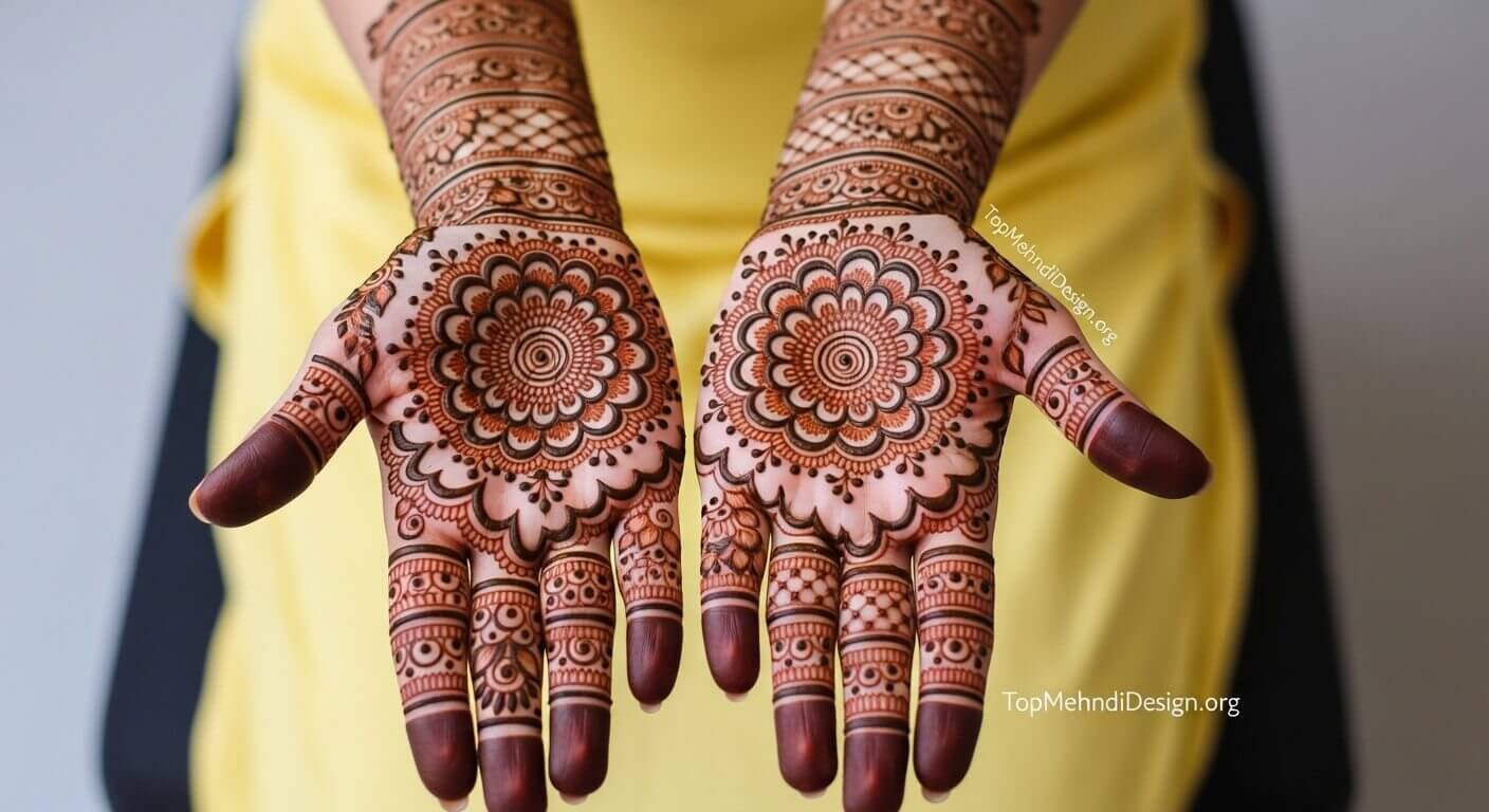Beautiful Karwa Chauth Mehndi Design 2026