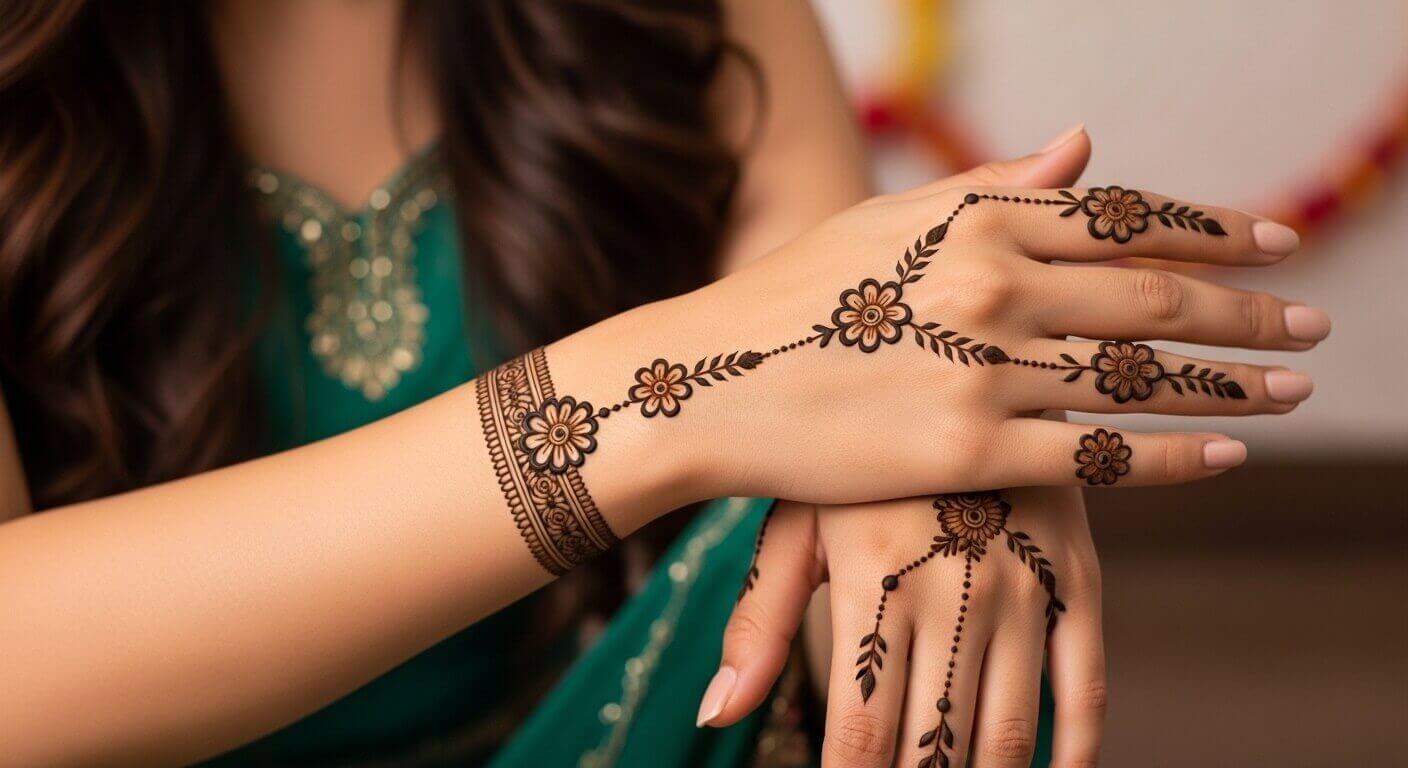 Simple Karwa Chauth Mehndi Design 2026