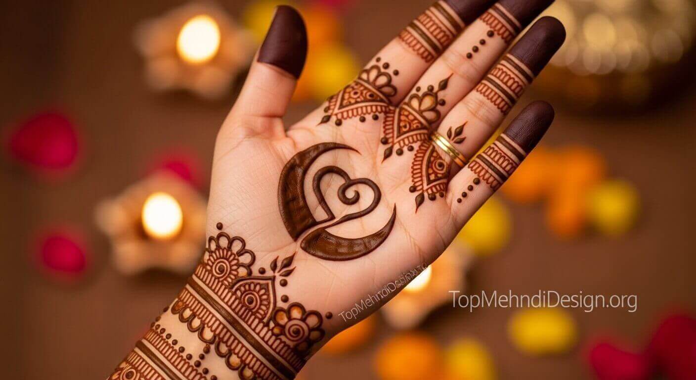 Easy Karwa Chauth Mehndi Design 2026