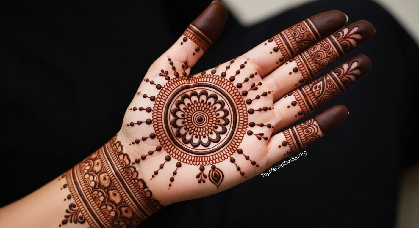 Beautiful Karwa Chauth Mehndi Design 2026