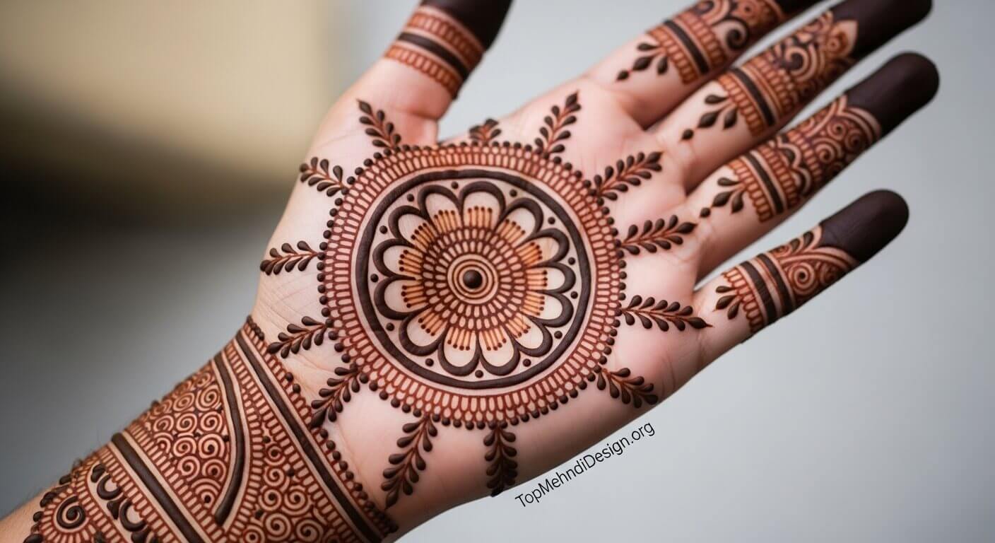 Beautiful Karwa Chauth Mehndi Design 2026