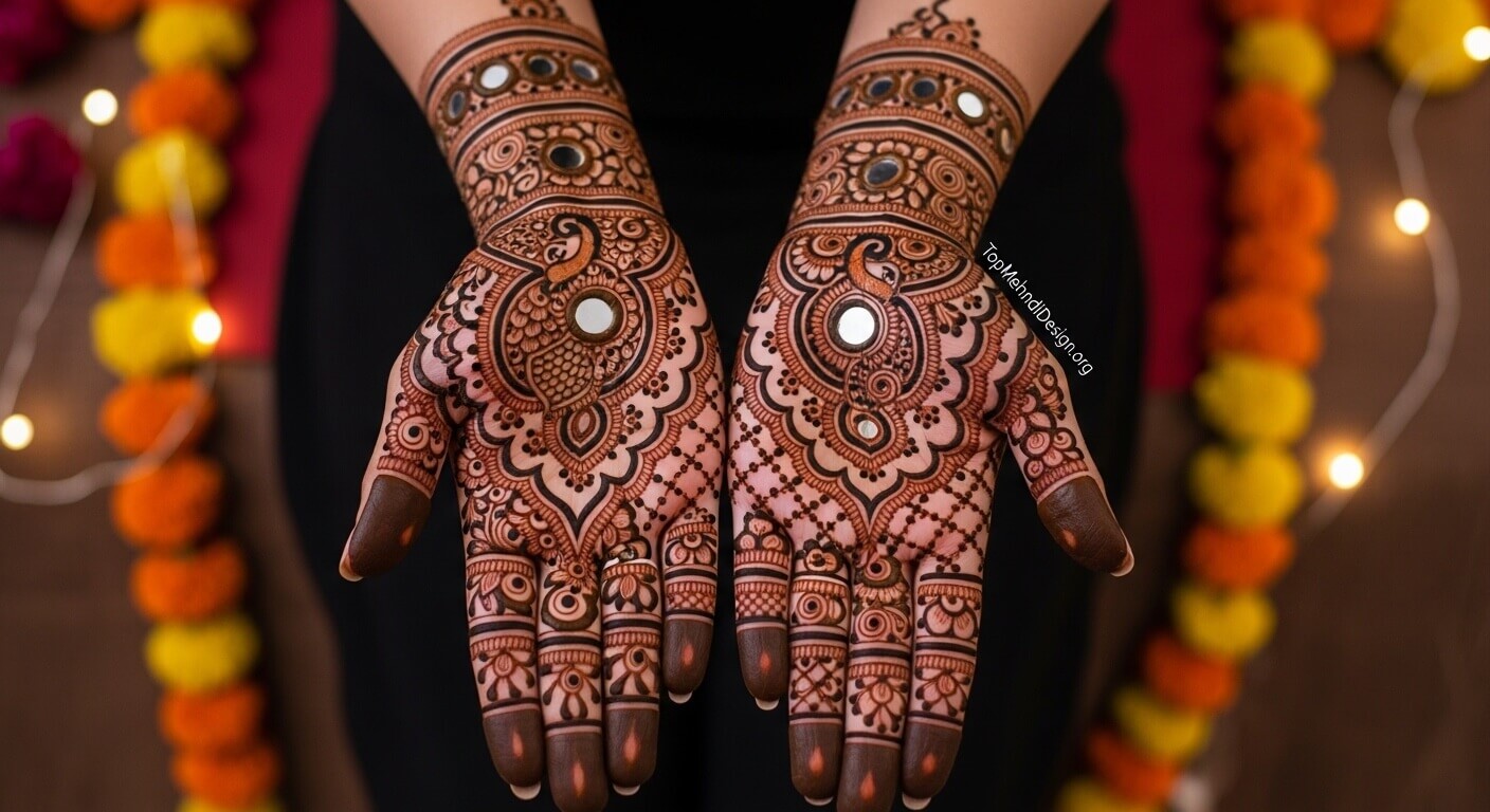 Beautiful Karwa Chauth Mehndi Design 2026